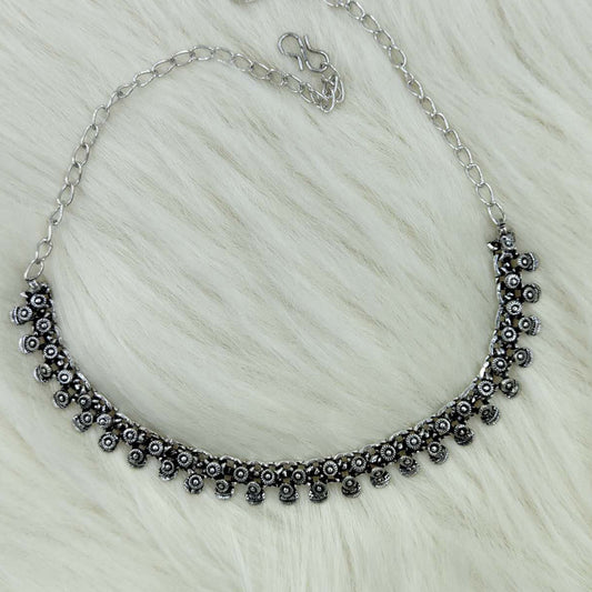 Oxidised German Silver Necklace for Women and Girl's